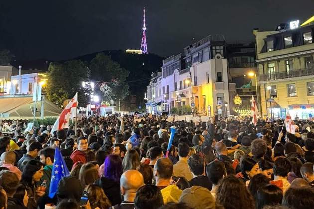 La protesta d'aquest divendres ha travessat el casc antic de Tbilissi / Cedida