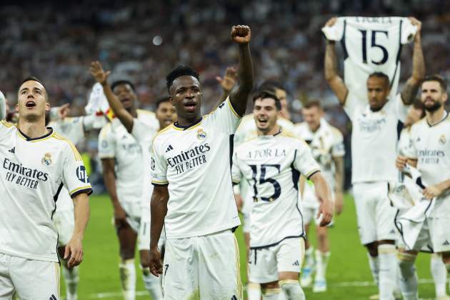 El Real Madrid celebra su clasificación para la final de la Champions League / Foto: EFE El Real Madrid celebra su clasificación para la final de la Champions League / Foto: EFE