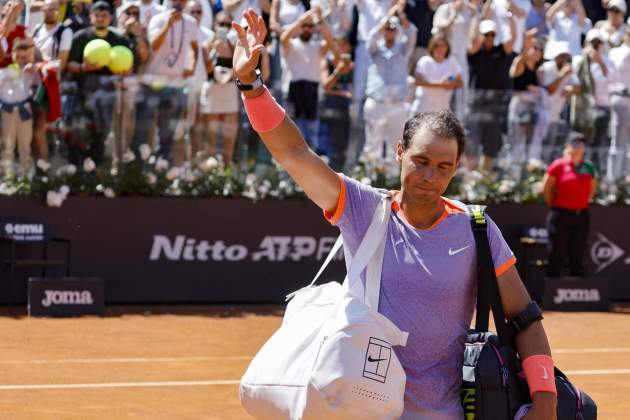 Rafa Nadal se despide del Masters 100 de Roma / Foto: EFE