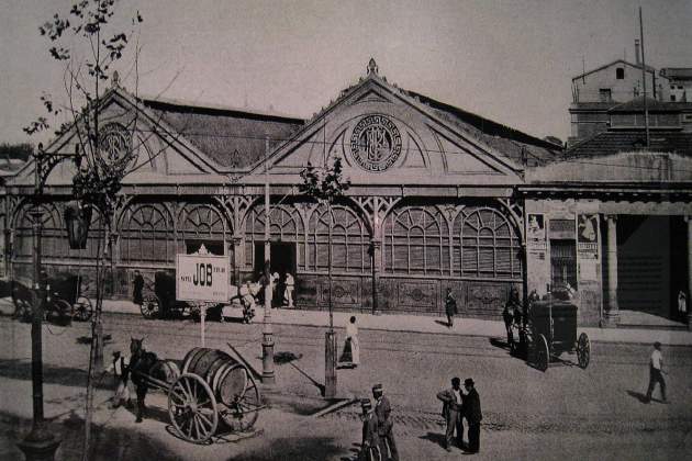 Primer edifici de l'Estació de França (1885). Font Universitat de Barcelona