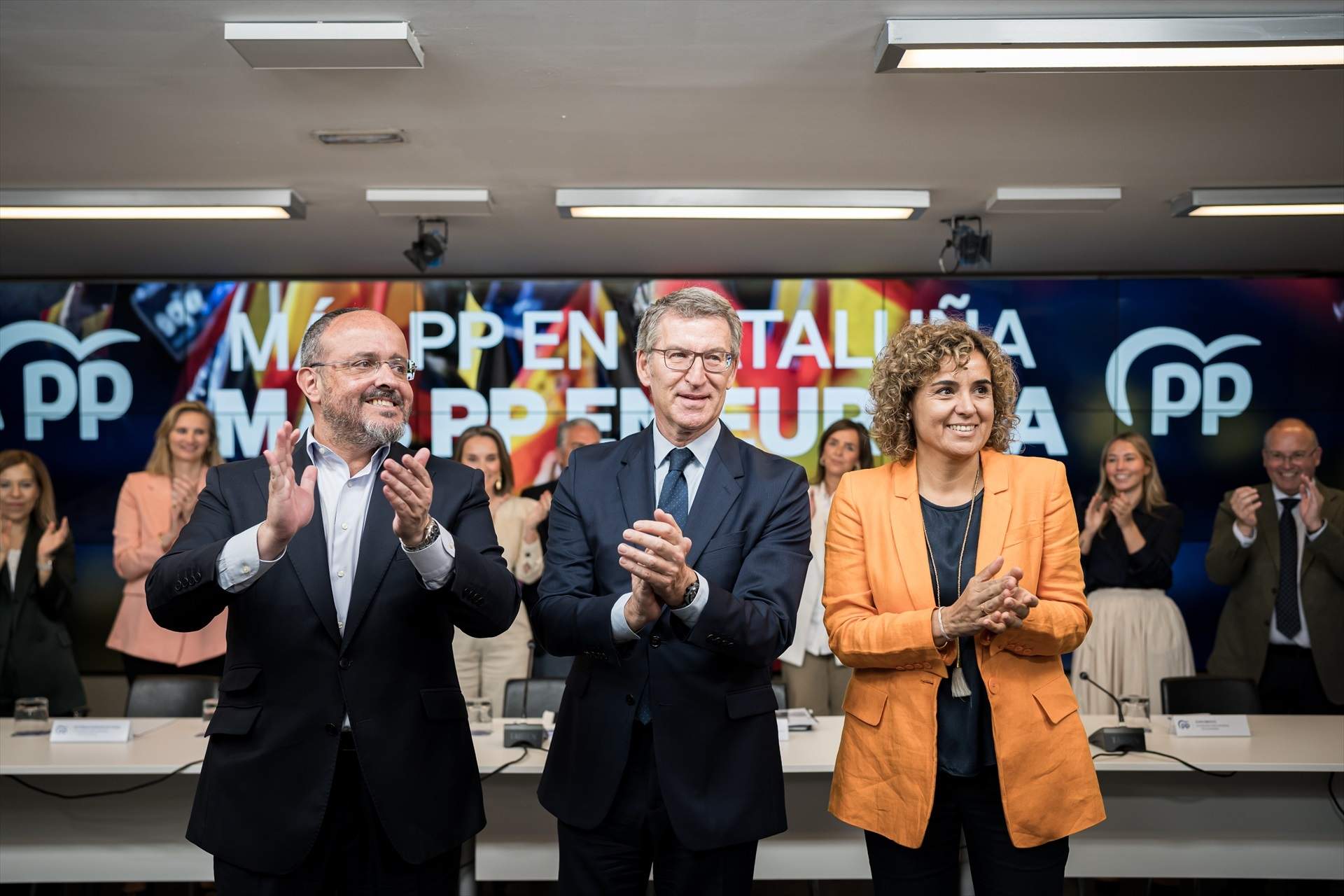 Alejandro Fernández, Feijóo i Dolors Montserrat PP Europa Press