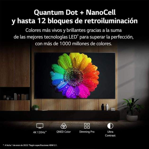 Colores más brillantes y vivos gracias a sus chips NanoCell y Quantum Dot
