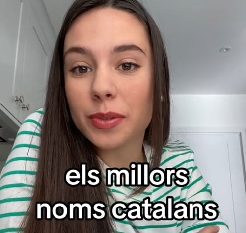 Una tiktoker d'Albacete al·lucina amb el seu rànquing de noms catalans: "Aina em recorda a un llegum"