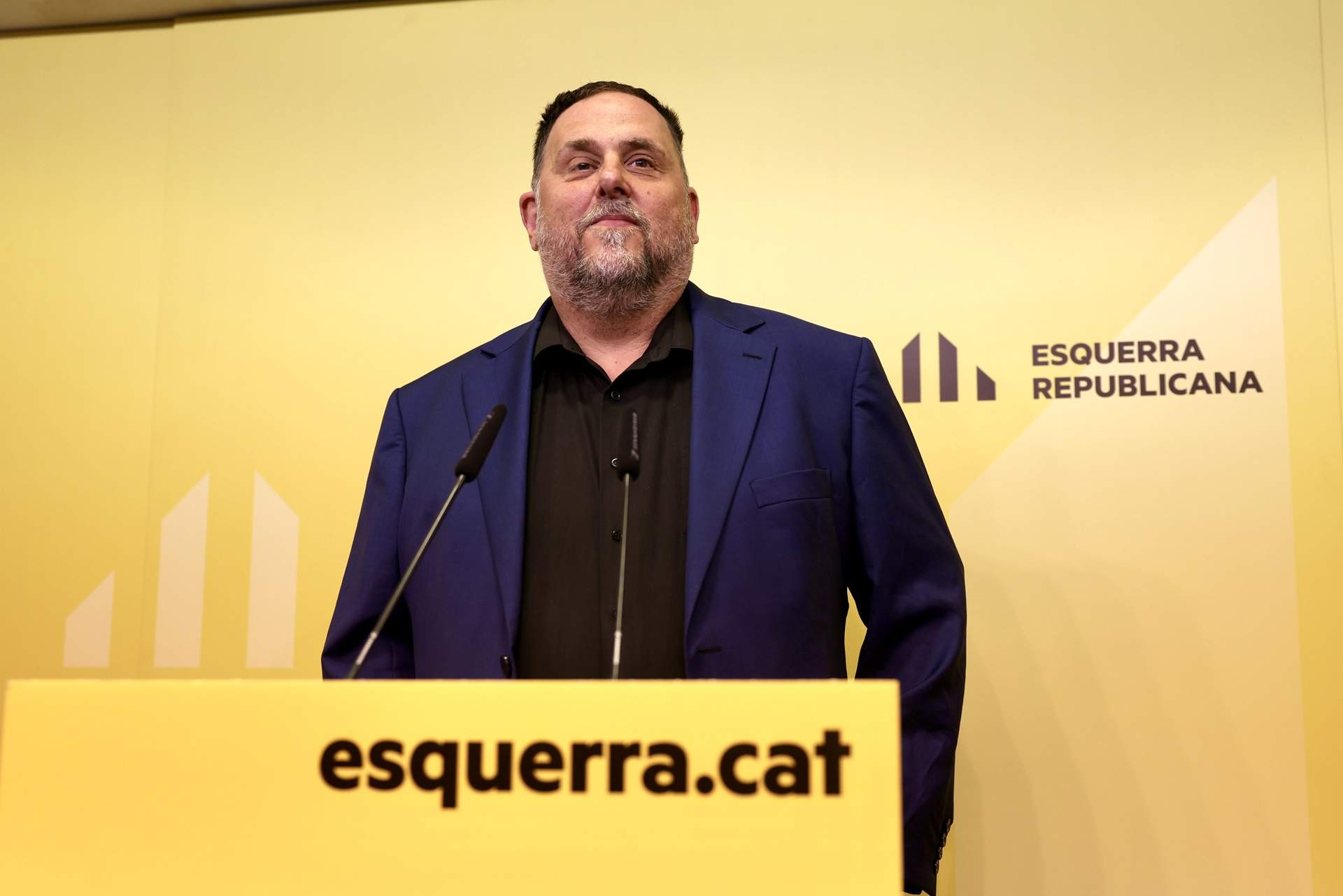 Oriol Junqueras (ERC)roda de premsa renuncia / Montse Giralt