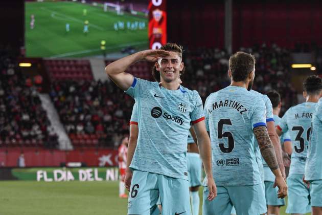 Fermin Lopez celebracion gol Barça EFE