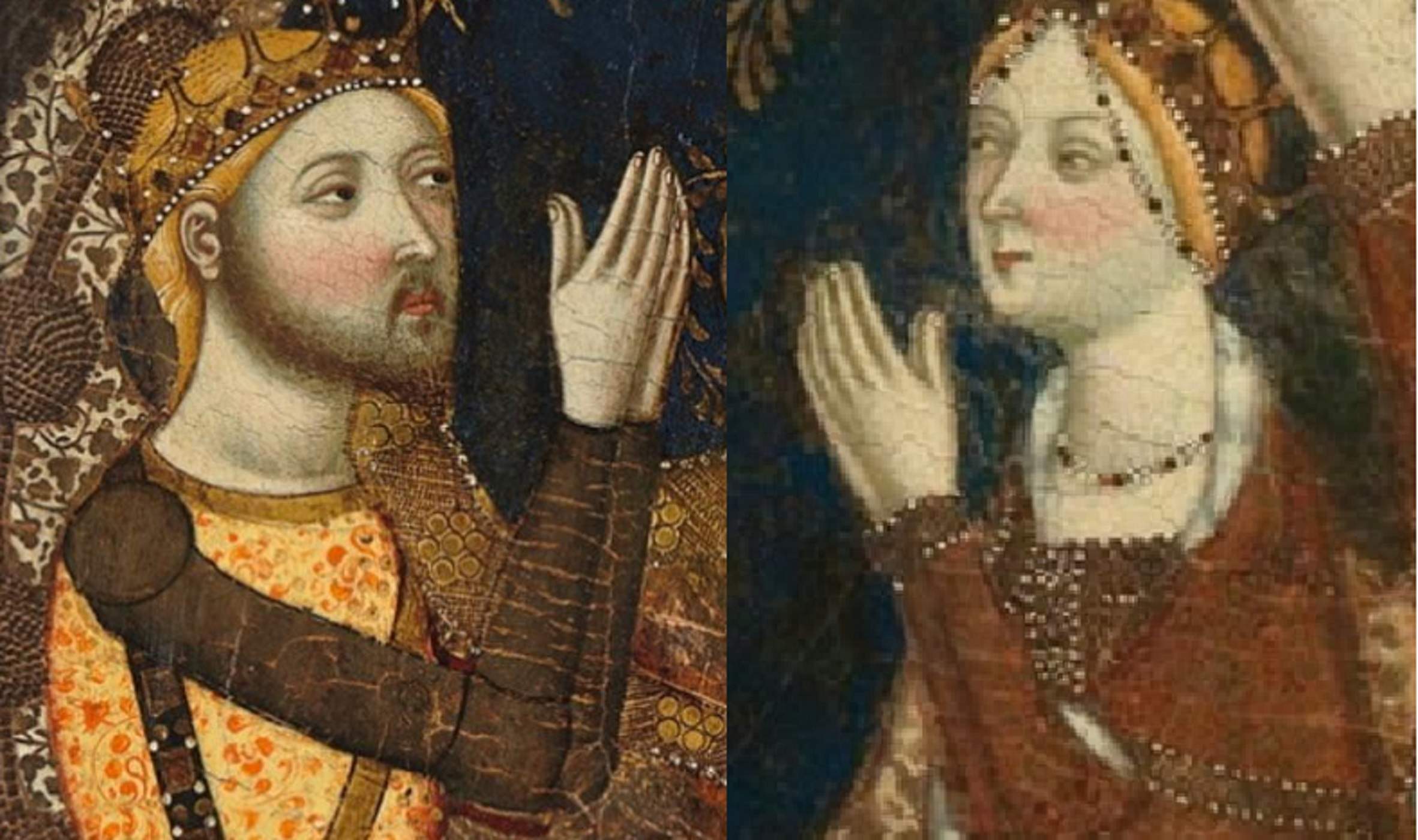 Enrique II (de laso Mercedes) y Leonor de Guzman. Fuente Real Academia de la Historia