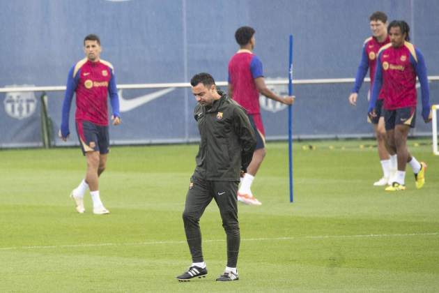 Xavi Hernández entrenamiento Barça / Foto: EFE