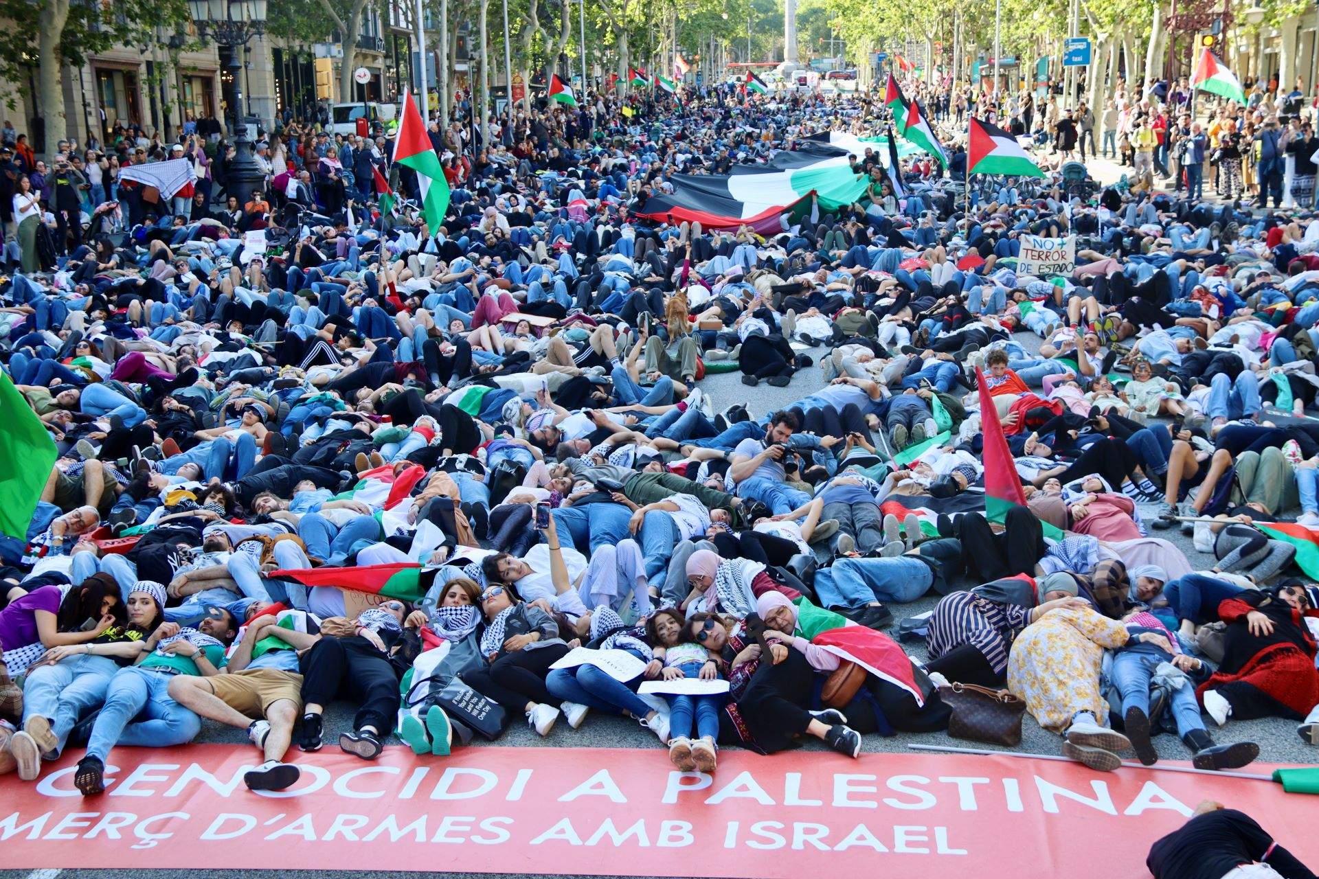 Miles de personas vuelven a salir a las calles de Barcelona para pedir el fin de la guerra en Gaza