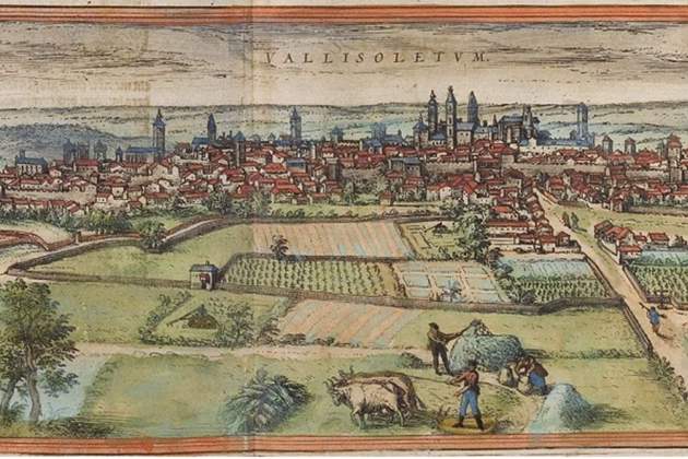 Vista de Valladolid (segle XVI). Font Biblioteca de la Universitat de Heidelberg