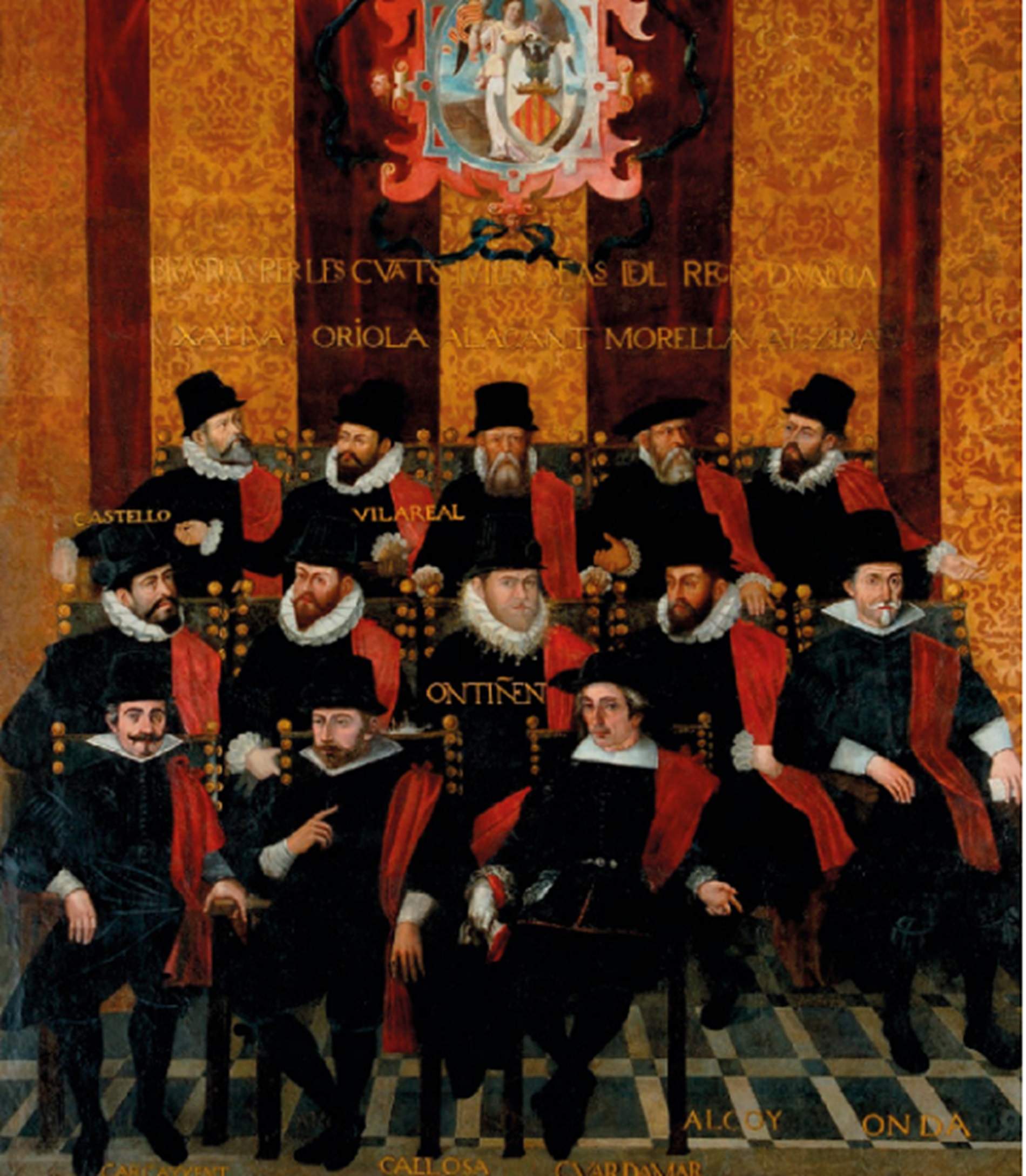 Els representants de les viles i ciutats a les Corts valencianes, personificació del regim foral contrari a la ideologia Habsburg. Font Corts valencianes
