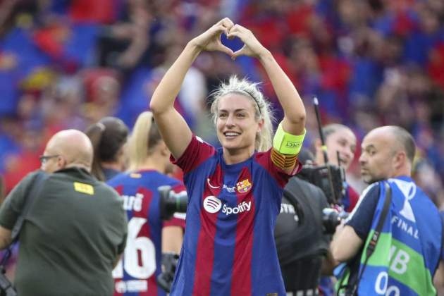 Alèxia Putellas emocionada després de guanyar la Champions League femenina / Foto: EFE
