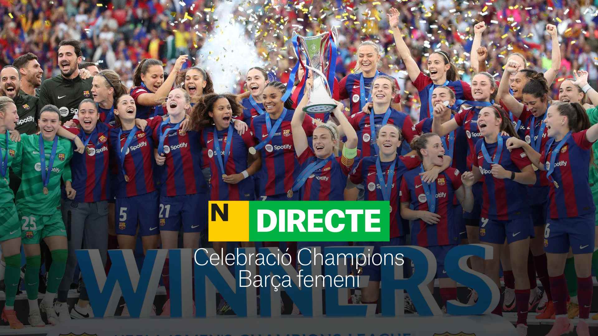 La celebración del Barça femenino de la Champions League, Directo | Última hora y reacciones