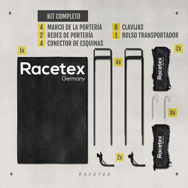 Juego de 2 porterías de fútbol para niños Racetex