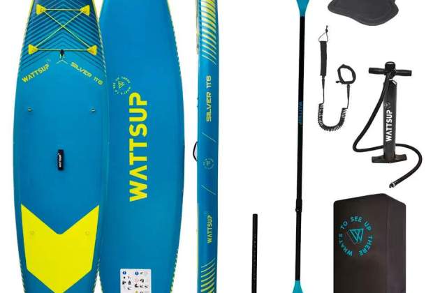 Taula|Post Pàdel Surf Inflable Pack + Seient Caiac Wattsup1