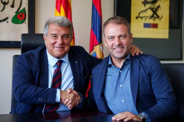 Joan Laporta presentació Hansi Flick / Foto: FC Barcelona