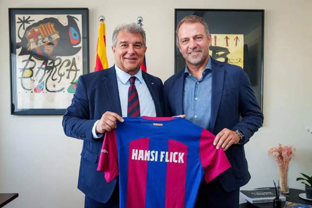 Joan Laporta Hansi Flick / Foto: FC Barcelona