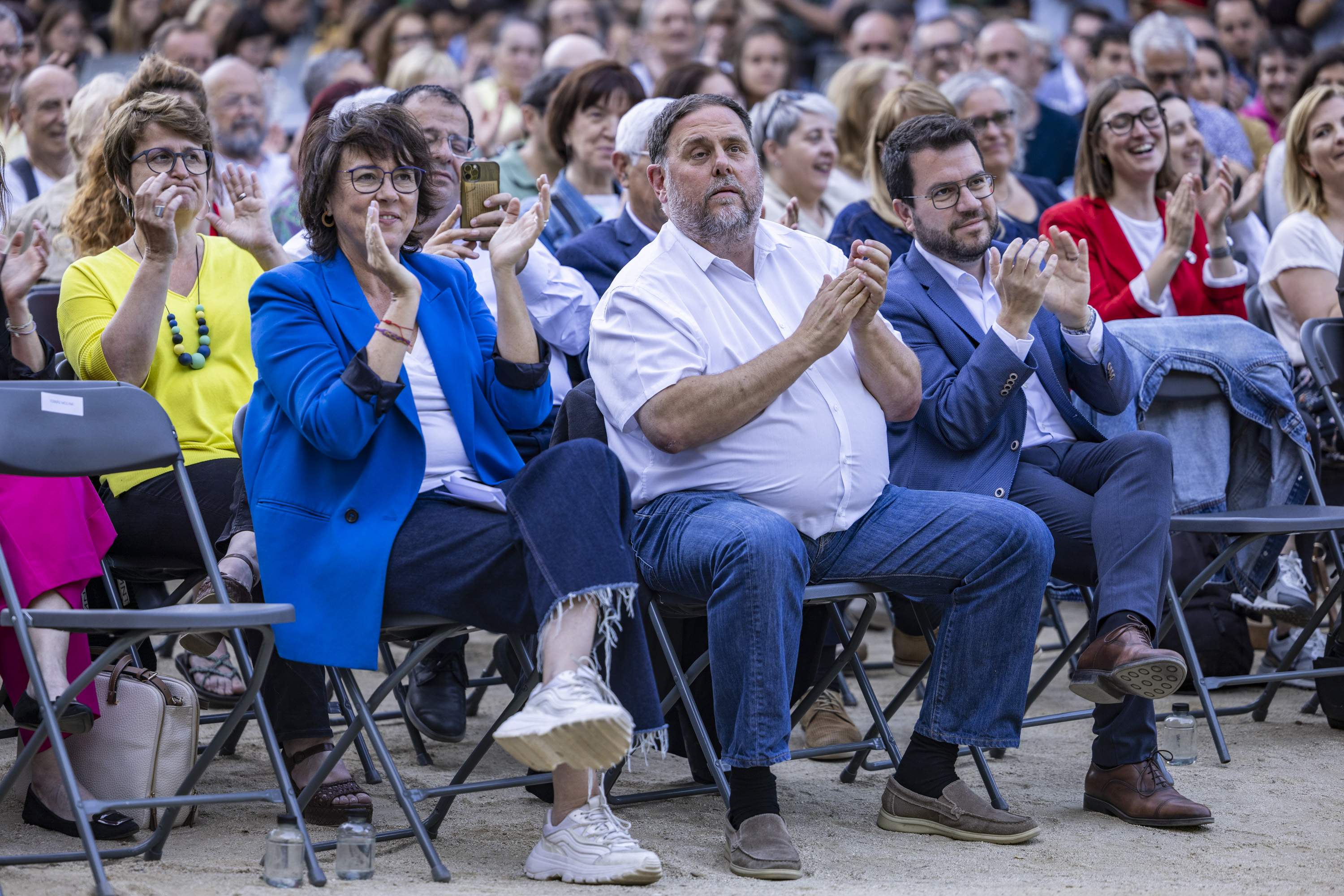 Acte final eleccions europees ERC diana riba junqueras aragonès / Foto: Carlos Baglietto