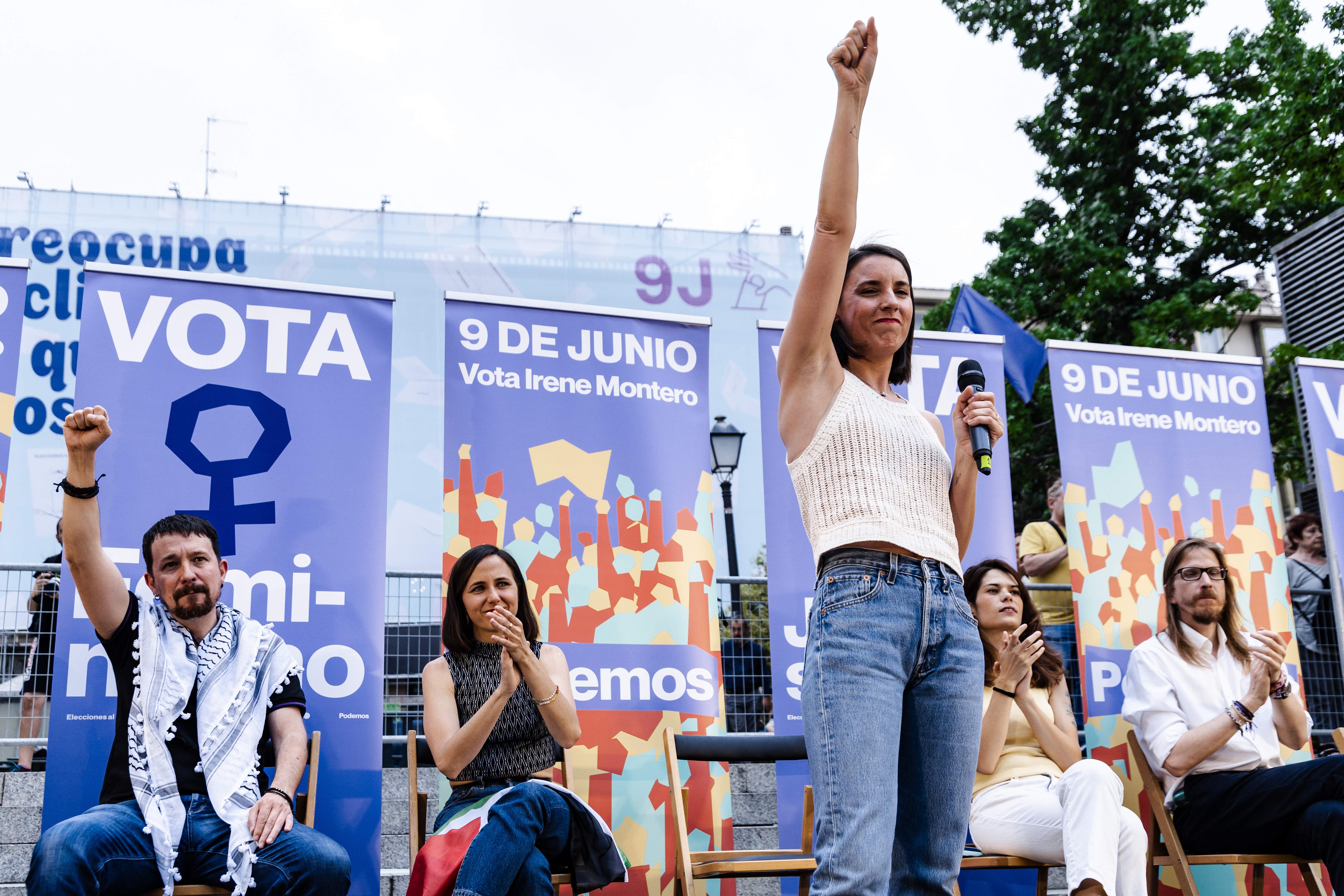 Sumar y Podemos se pelean por el voto con discursos calcados sobre la ultraderecha y Palestina
