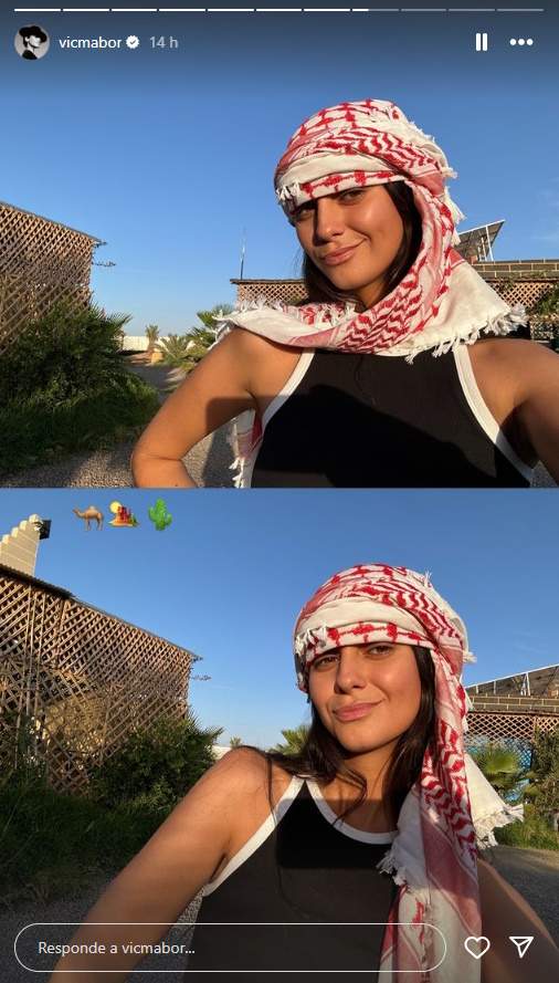 Victoria de Marichalar cono su pañuelo palestino, Instagram