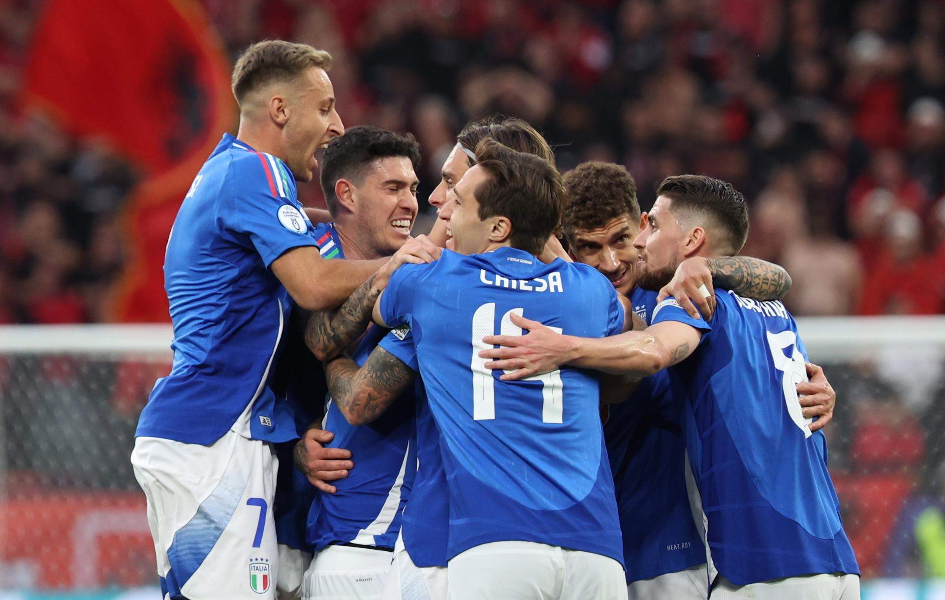 Italia hace los deberes ante Albania (2-1) para sumar sus primeros tres puntos de la Eurocopa