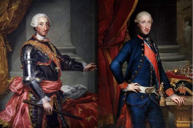Carlos IV de las Dos Sicílies (posteriormente III de España) y Fernando I de las Dos Sicílies, Fuente Museo del Prado y Palacio Real de Madrid