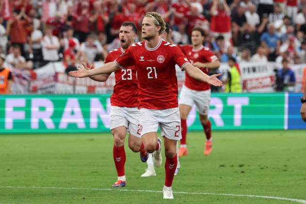 Hjulmand gol Dinamarca Inglaterra / Foto: EFE