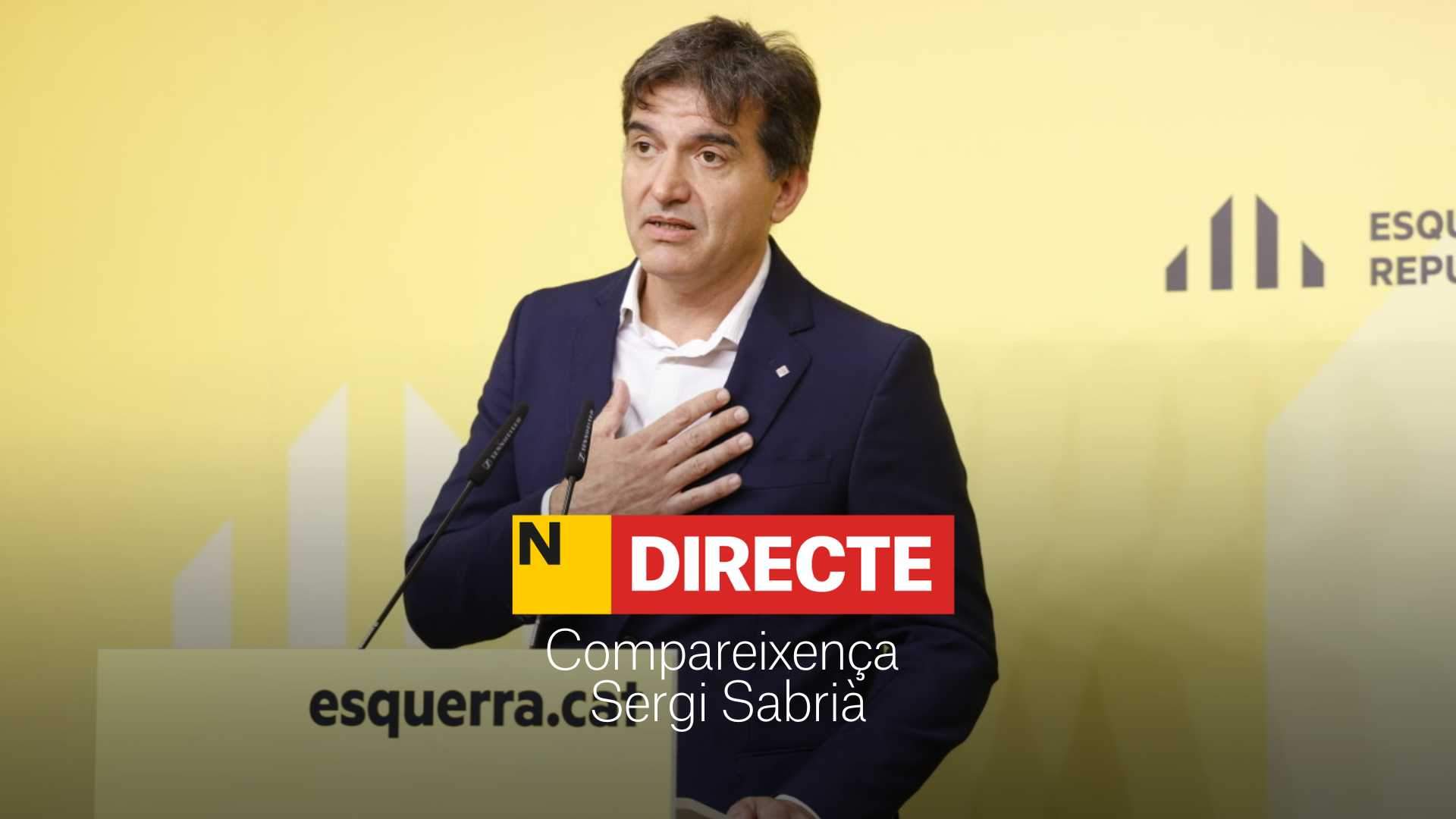 Sergi Sabrià, DIRECTO | El viceconseller comparece en plena polémica por los carteles de los Maragall