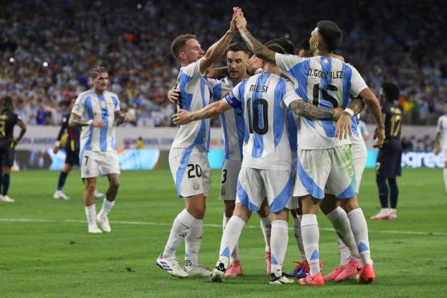 Argentina celebra gol Copa América EFE