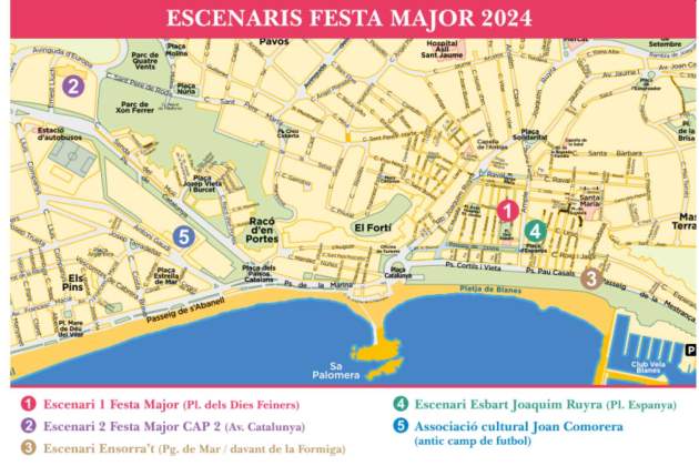 Escenarios Fiesta Mayor Blanes 2024