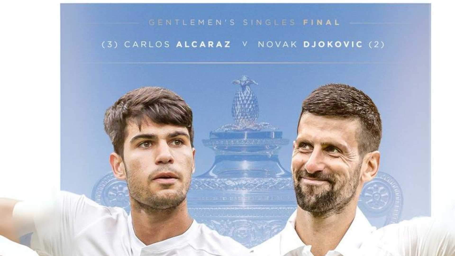 Dónde ver la final de Wimbledon 2024 de tenis y a qué hora: Carlos Alcaraz - Djokovic