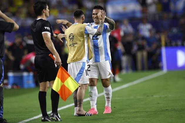 Lautaro Martínez dedicatoria gol Leo Messi final Copa América / Foto: EFE