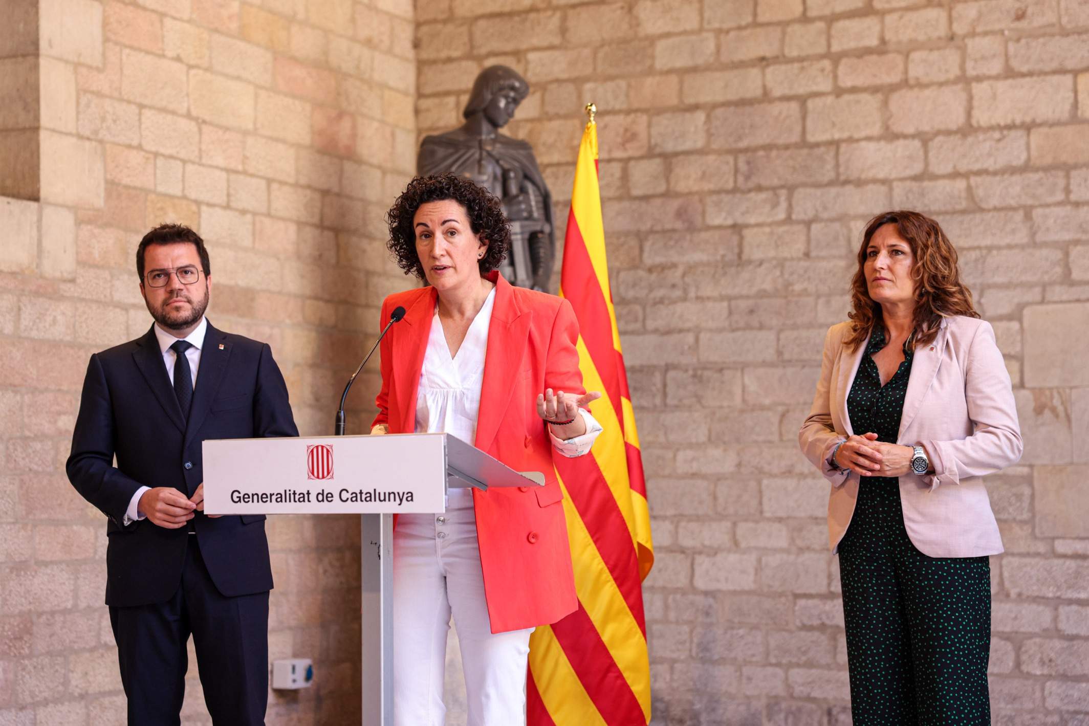 Aragonès y Rovira reivindican el papel del Govern para acabar con la represión