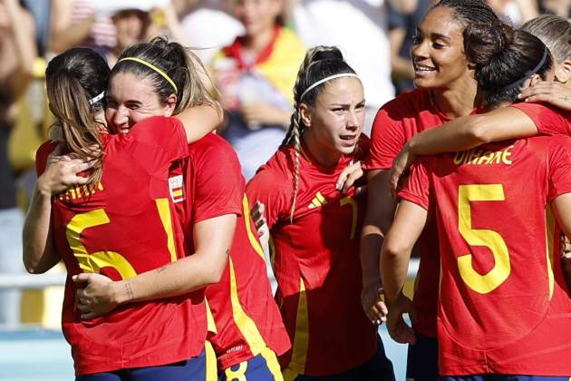Espanya celebra segon gol davant de Japon / Foto: EFE