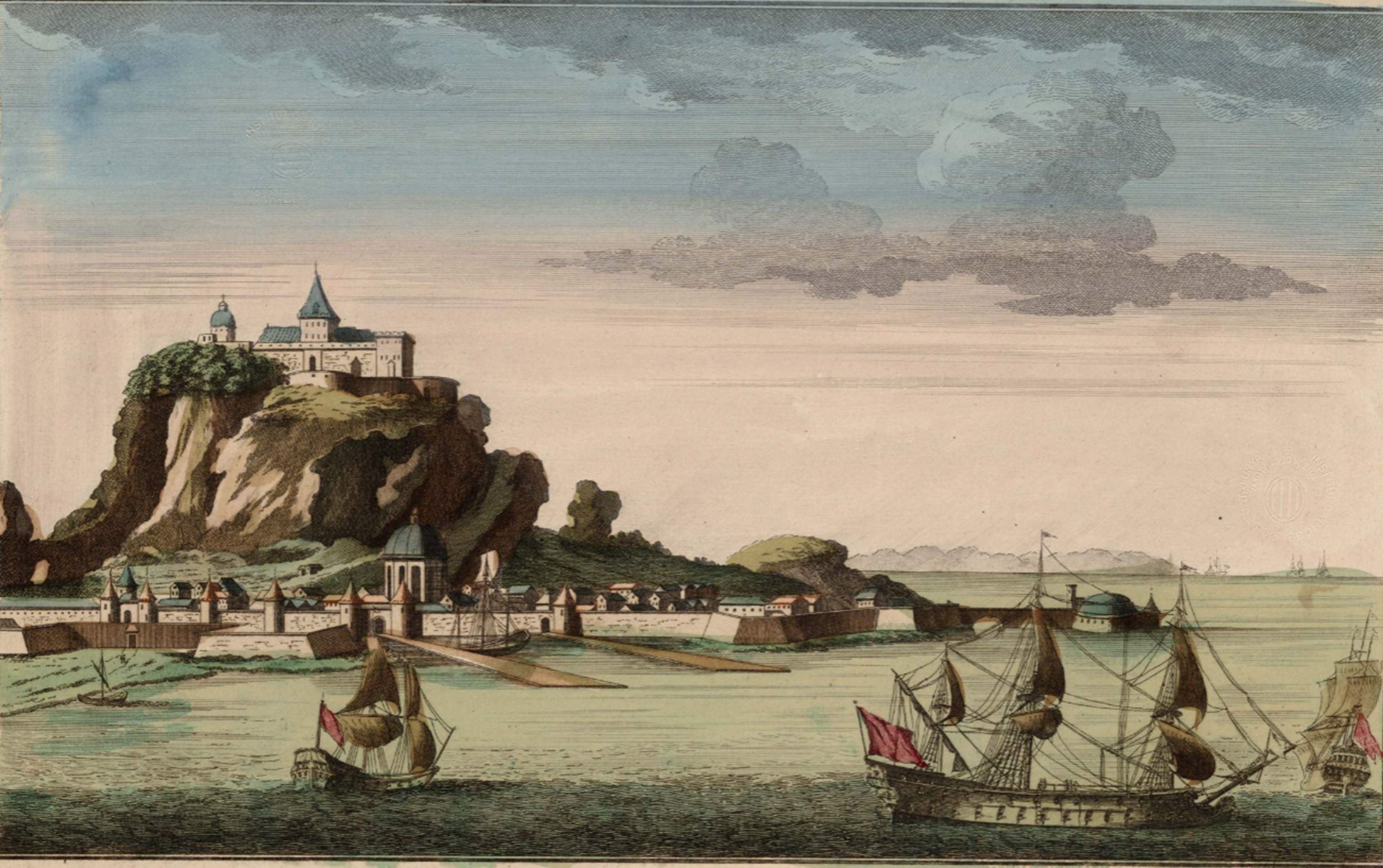 Gravat de Gibraltar (principis del segle XVIII). Font Cartoteca de Catalunya
