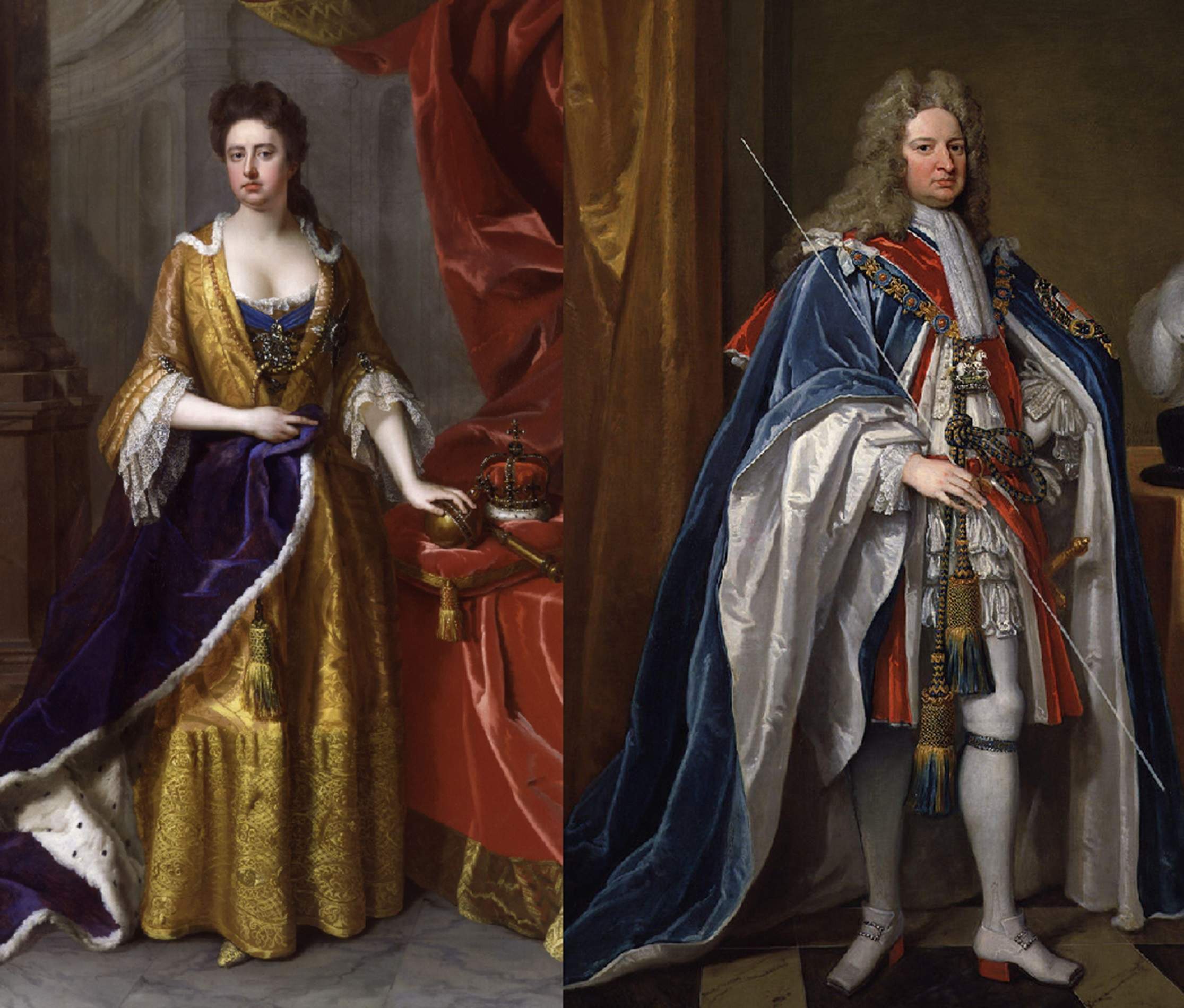 Anna I y Robert Harley, lord Tresorer. Fuente National Portrait Gallery