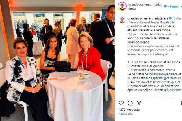 Reina Letícia en els JOCS OLÍMPICS Instagram