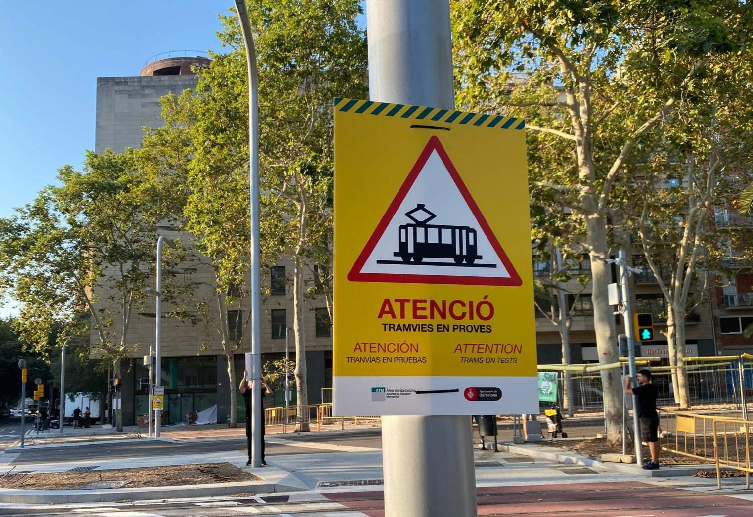 El tramvia per la Diagonal torna a fer recorreguts en fase de proves