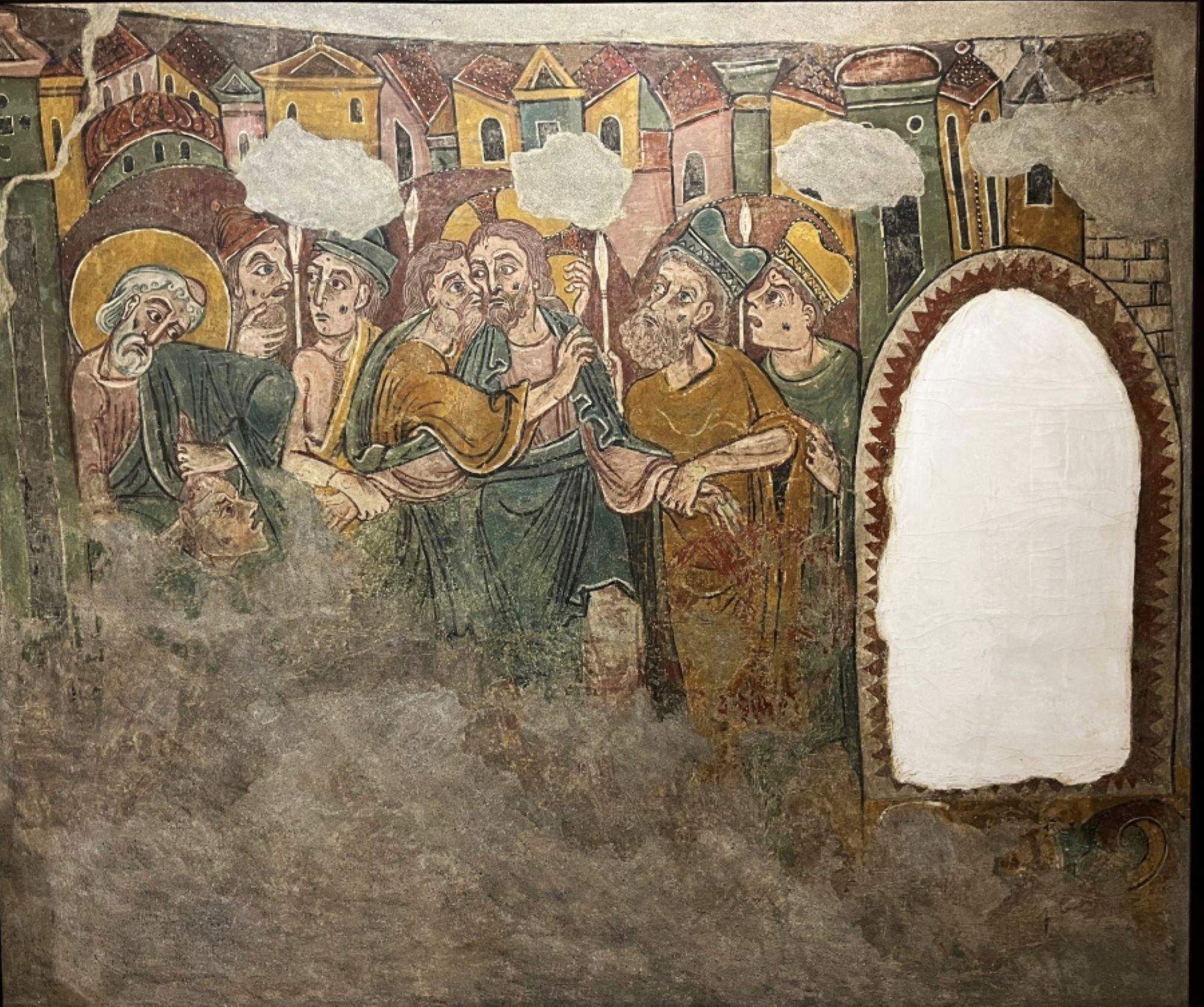 Marxen de Barcelona dues pintures murals del segle XIII que la família Bosch ha venut a Andorra