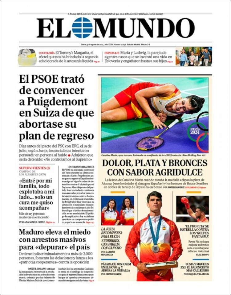 Portada 'El Mundo'