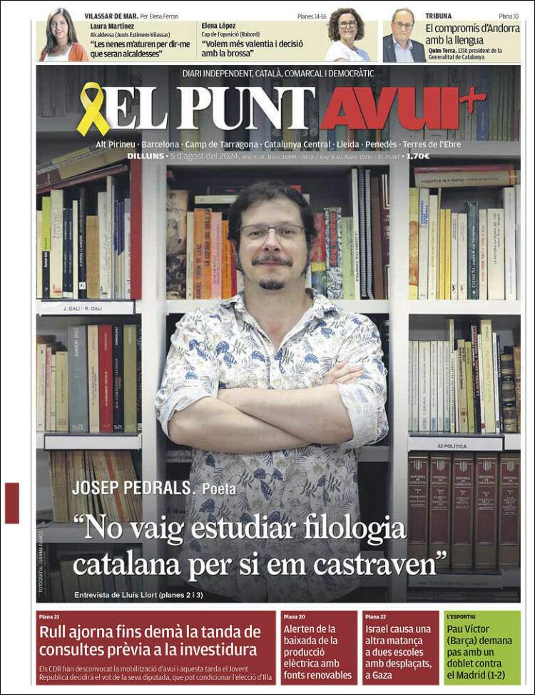 Portada 'El Punt Avui'