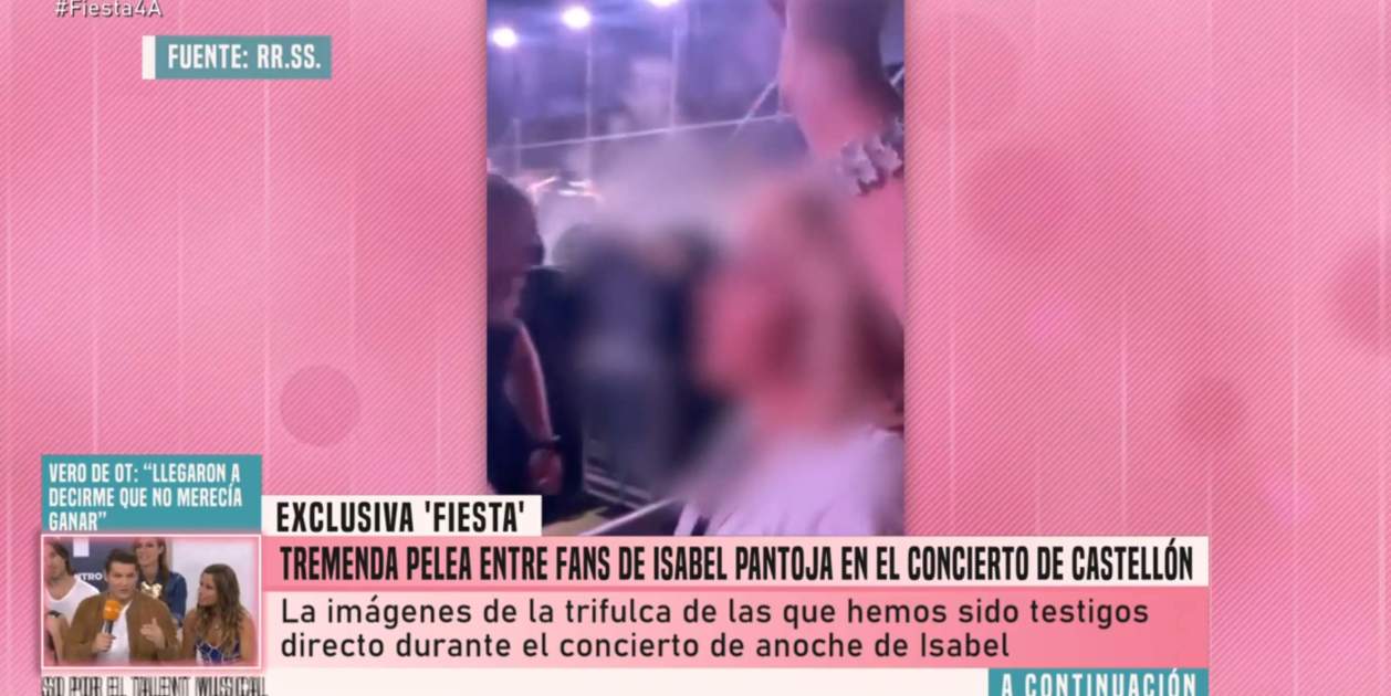 Concierto Isabel Pantoja pelea|riña fans Telecinco