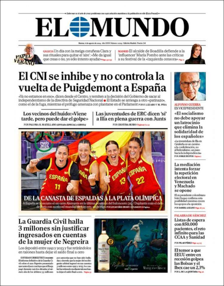 Portada 'El Mundo'