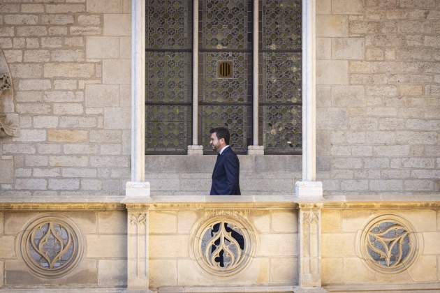 Ultima compatreixença Pere Aragonés com a president de la Generalitat. Carlos Baglietto