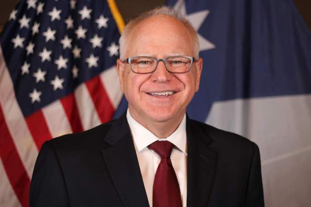 Tim Walz, governador Minnesota, numero dos Kamala Harris / Efe