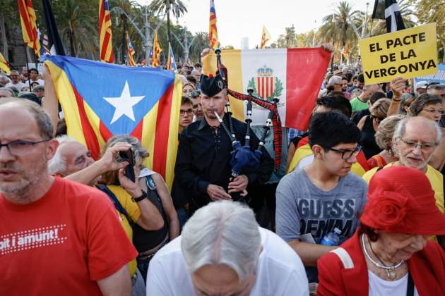 Ambiente en torno al acto de retorno de Carles Puigdemont. Carlos Baglietto