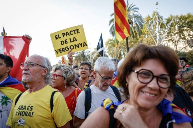 Ambiente en torno al acto de retorno de Carles Puigdemont. Carlos Baglietto