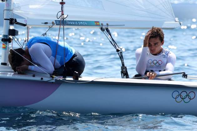 Jordi Xammar y Nora Brugman después de quedarse sin bronce a los Juegos Olímpicos de París / Foto: EFE