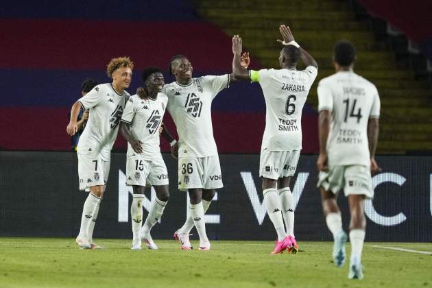 Mònaco celebració gol / Foto: EFE