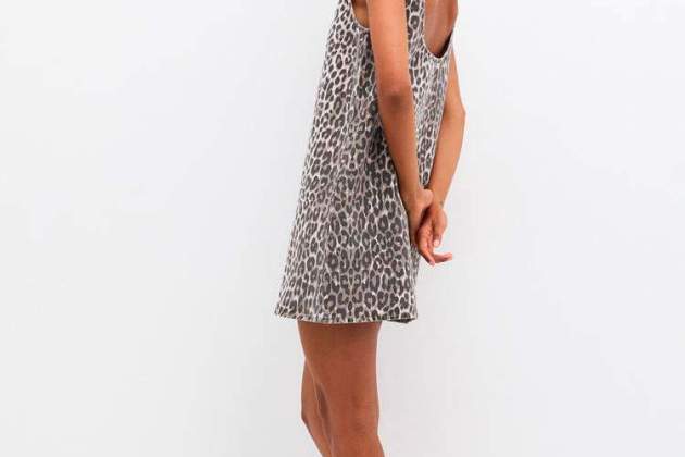 Vestido corto leopardo