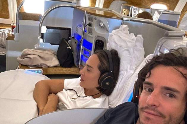 Íñigo y Tamara avión / Instagram